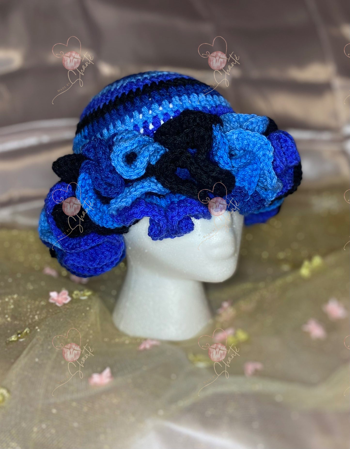 Ruffle Hat - Sapphire