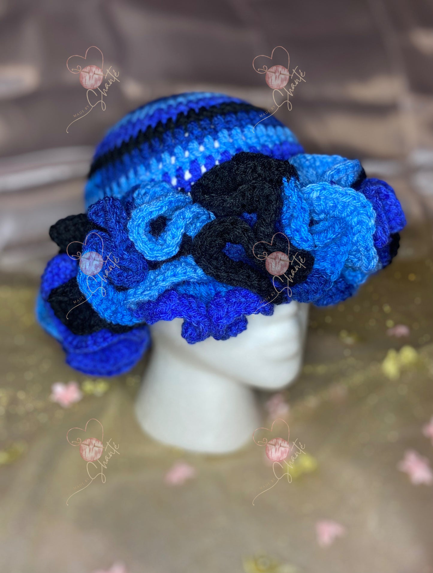 Ruffle Hat - Sapphire