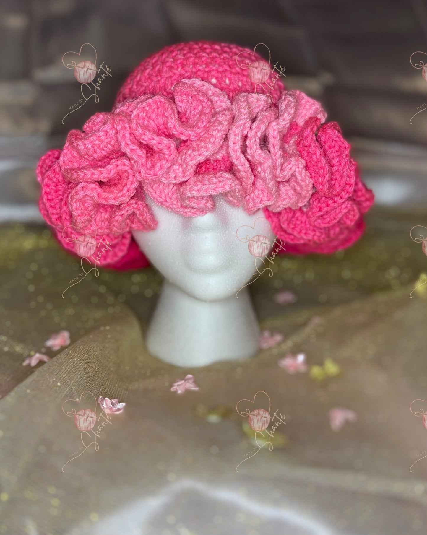 Ruffle Hat - Pink Daze