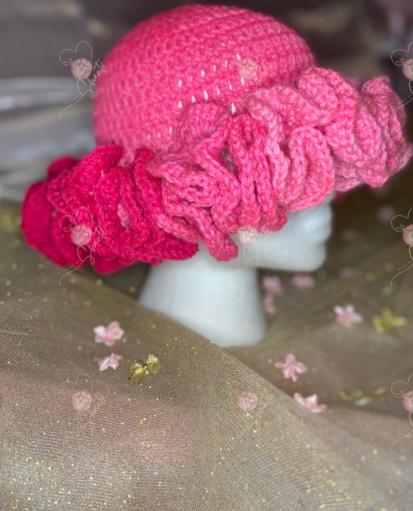 Ruffle Hat - Pink Daze